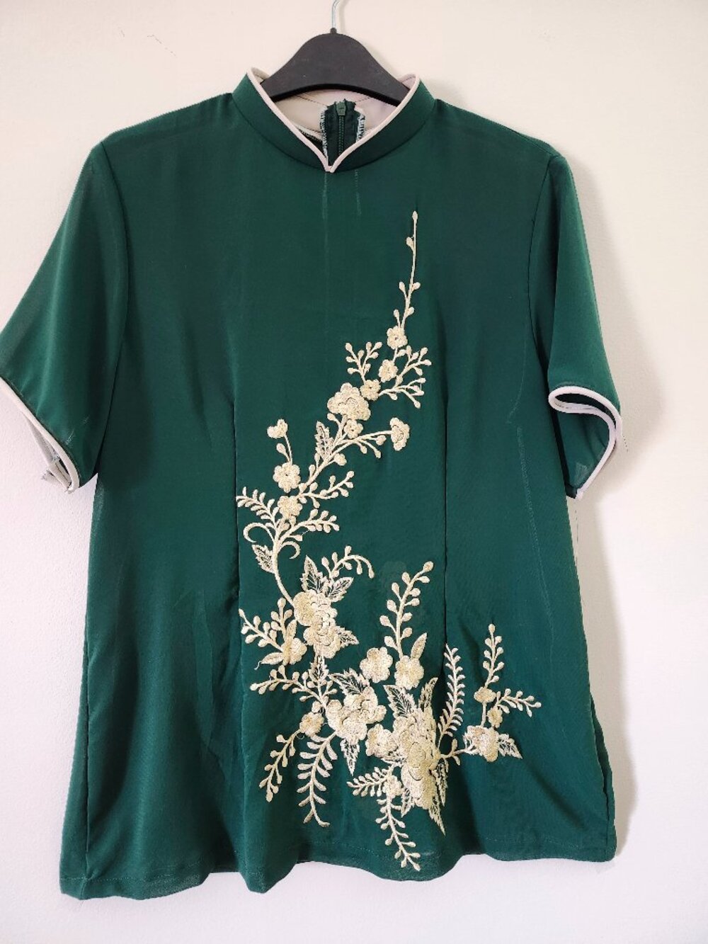 Green sheer top